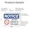 Signmission Do Not Smoke In This Area OSHA Notice Sign, Aluminum, 10in W x 7in L, 2PK OS-2PACK-NS-A-710-L-15482 - alternate 2